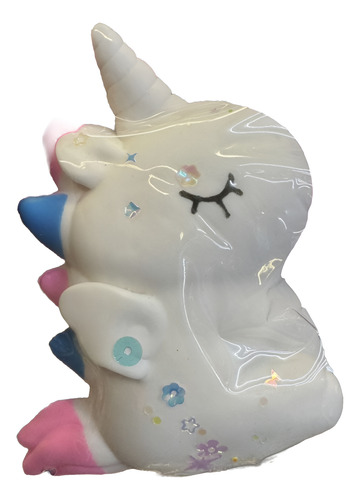 Juguete Antiestres Gatito Squishy Pegajoso Aliviar Ansiedad Unicornio Blanco