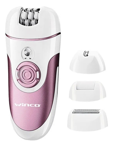 Depiladora Inalámbrica Winco 3 En 1 Recargable W107 Blanco Rosa