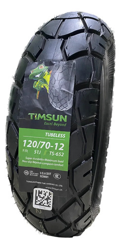 Llanta Timsun 120-70-12 Tt Neumatico Doble Proposito Ts652