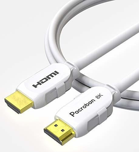 Cable Hdmi Pacroban 8k (10 Pies) Blanco 48 Gbps, Cable Hdmi