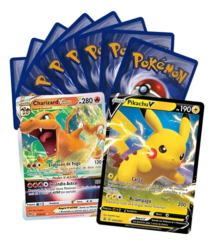 COPAG100 Cartas Pokémon Com 20 Brilhantes E 1 Ultra Rara Copag Pokém