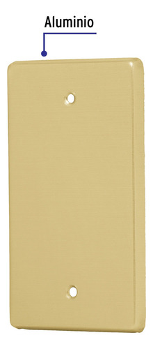 Placa Ciega, De Aluminio, Línea Standard, Volteck 46402 0 Ma 0v Oro