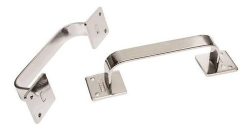 Imagem 3 de 4 de Kit 4 Puxador Alça Metal Para Porta Portão Sobrepor 14cm