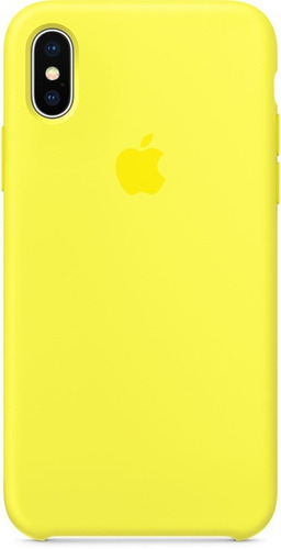 Carcasa Funda De Silicona Para iPhone X Amarillo