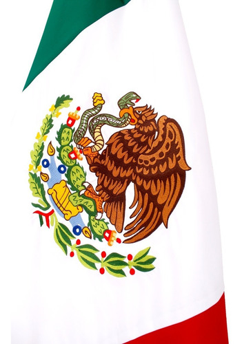 Bandera Mexico Bordada Color 2 Telas 2 Escudos 120 X 210 Mt
