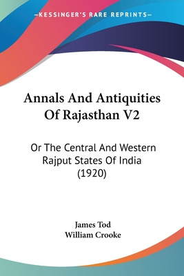 Libro Annals And Antiquities Of Rajasthan V2: Or The Cent...