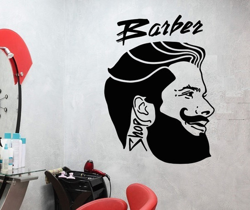 Vinilo Decorativo Barbería Barbershop Anuncio Barber