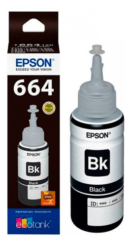 Tinta Epson T664 Color Negro