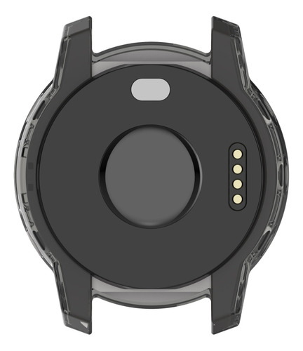 Capa De Relógio Tpu Preta Transparente Para Garmin Descent G