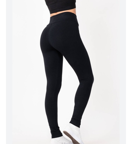 Calza Lycra Sin Friza Chupin Tiro Alto
