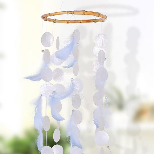 Shell Feather Wind Chime Hanging Dreamcatcher Natural