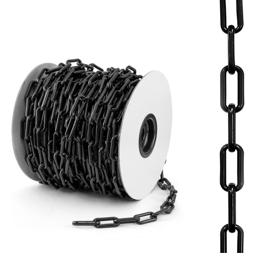 Cadena De Plástico De Rollo 6mm×25m Carrete Color Negro