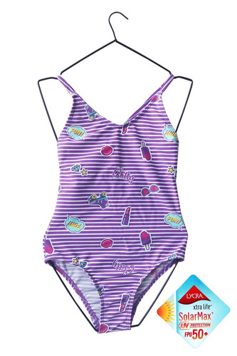 Imagen 2 de 7 de Traje De Baño Girly Malla Enteriza Verano Witty Girls