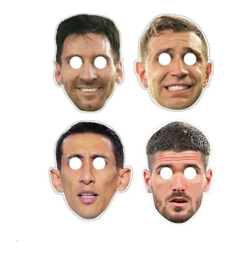 10 Caretas Mascaras De Jugadores Argentina