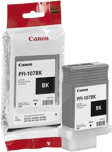 Cartucho De Tinta Canon Pfi-107bk Negro 130ml