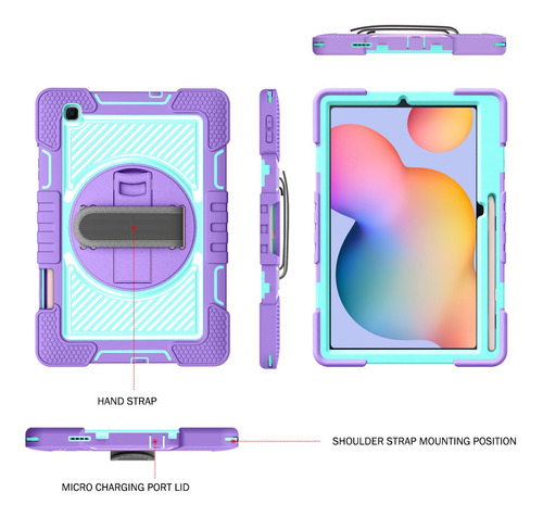 Imagen 5 de 9 de Funda Para Tablet Samsung Tab S6 Lite Sm-p613/p619 10.4 2022