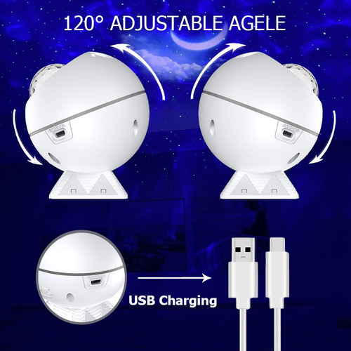 Proyector De Luz Led, Luna, Galaxia, Luz Nocturna, Niños