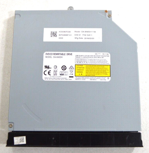 Acer Aspire E5-575 Dvd Cd Rw Drive Da-8a6sh W Bezel Nnk