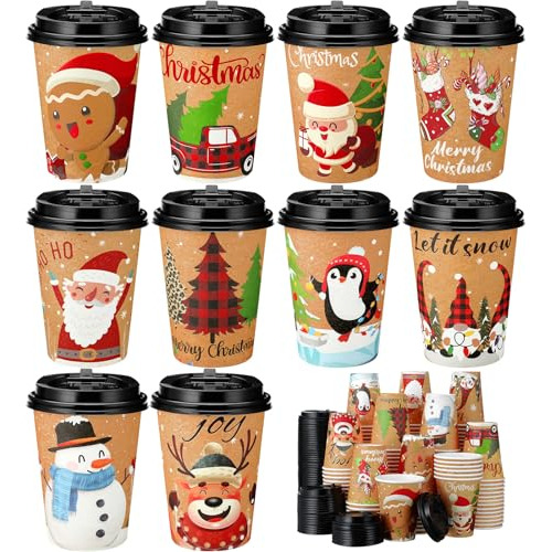 Suttmin 200 Pcs Copas De Café Desechables De Navidad 72spd