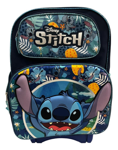 Mochila Stitch Con Lonchera Hermosa Color Celeste