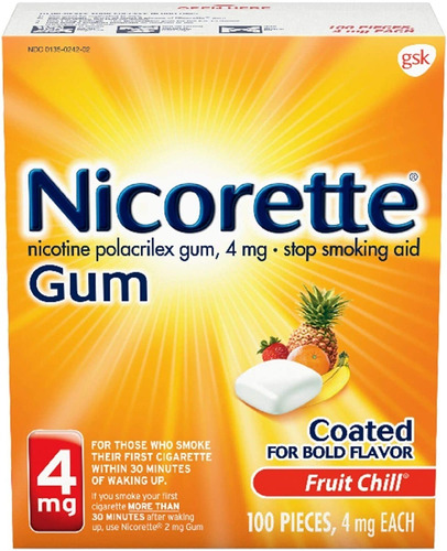 Nicorette 4mg 100 Pcs Original Fruit Chill