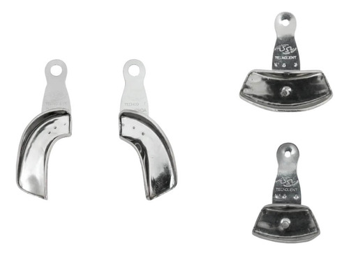 Moldeiras Parcias Lisa Inox Com 4 Peças- Tecnodent