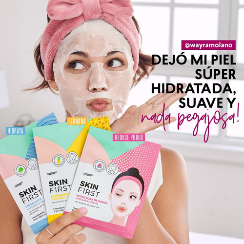 Imagen 4 de 4 de Mascarilla Facial Tela, Reductora De Poros Skin First Cyzone
