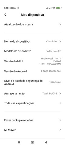 Celular Xiaomi Redmi Note 8t
