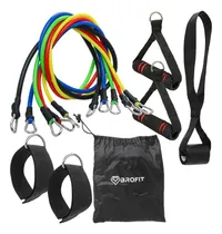 Comprar Kit Elásticos Extensores Tubing 11 Pçs Treino Ginastica Casa