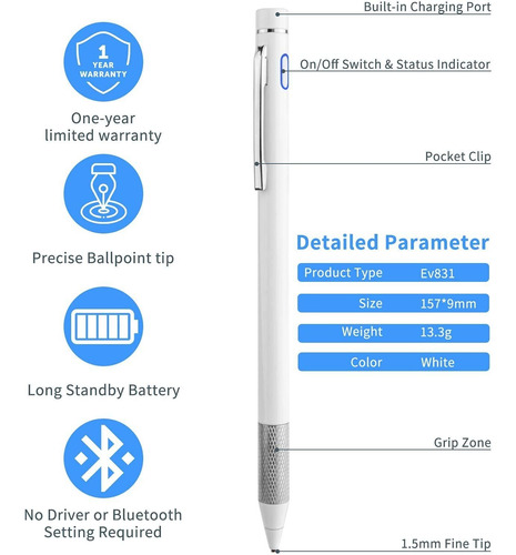 Lápiz Stylus Minilabo, P/ Lenovo Smart Tab M10 Plus 2da Gen