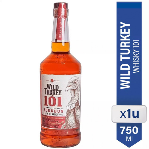Whisky Wild Turkey Bourbon 101 750ml Importado Americano