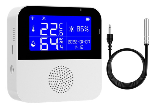 Monitor De Humedad Del Medidor De Temperatura Y Con Sonda