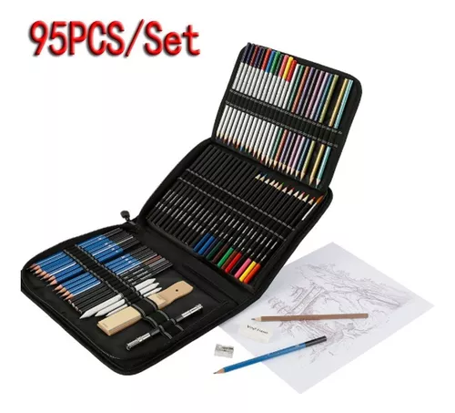 Set Kit De Dibujo Profesional 58 Piezas