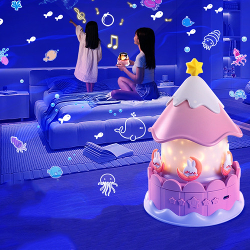 Luz Nocturna Star Projector Para Niños Con Rotación De 360°