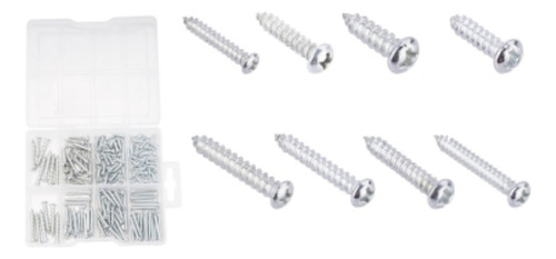 Kit 200 Tornillos Autorroscantes Cabeza Redonda Emtop