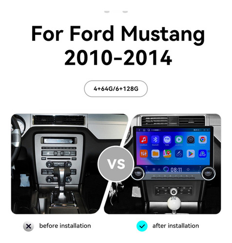Dh1 Radio Estéreo Ford Mustang 2010-2014 Carplay Gps Wifi