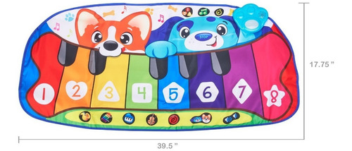 Imagen 6 de 7 de Piano Teclado Alfombra Musical Tapete Bebes Niños