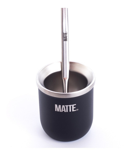 Mate De Acero Inoxidable Termico + Bombilla + Creative Pack