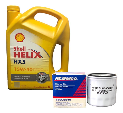 Kit Filtro Aceite Acdelco Corsa 1.4 + Aceite 15w40 Shell