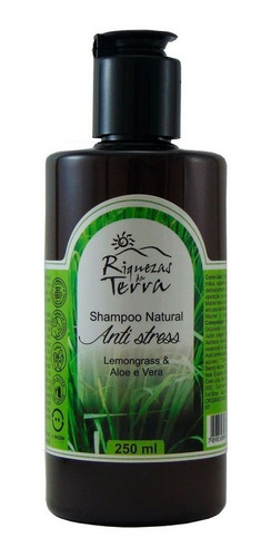 Shampoo Vegan Anti Stress Lemongrass 250ml Riquezas Da Terra