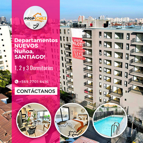 Departamentos Nuevos 3d En Venta, Ñuñoa, Santiago.