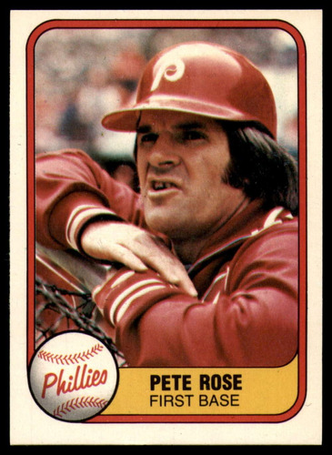 1981 Fleer 1 Pete Rose Uer Nm-mt Filis De Filadelfia Béisbol