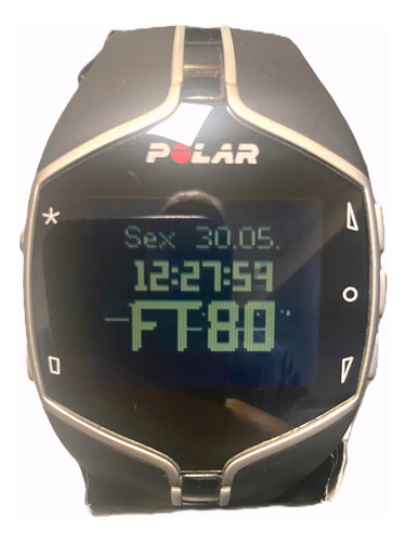 Relógio Monitor Cardíaco Corrida Polar Ft80 Blk (Usado)