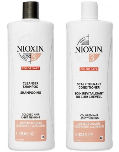 Nioxin #3 Shampoo Y Acondicionador Litro  Cabello Teñido