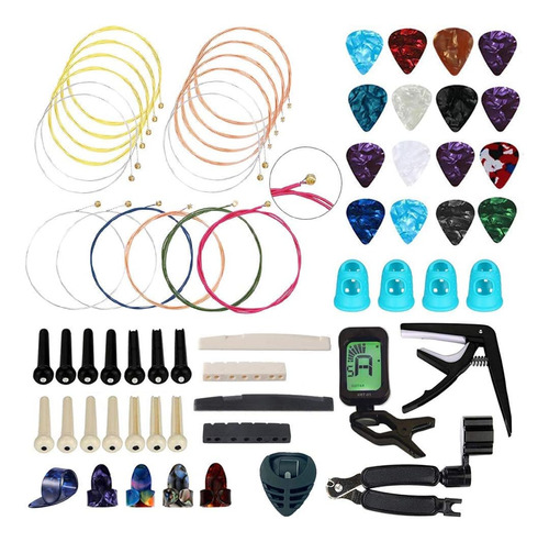 Kit De Accesorios De Guitarra De 66 Piezas, Herramienta...