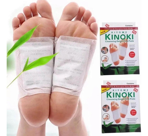 Pack 10 Cajas Parches Pies Kinoki Detox Alivia Estrés Relax