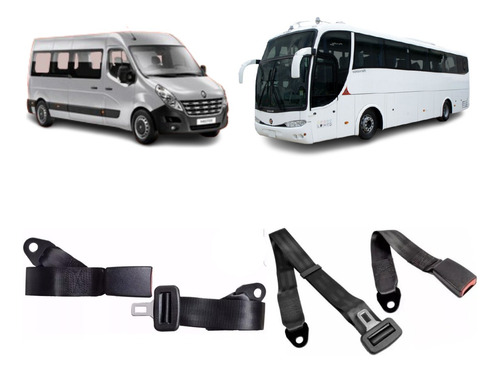 Kit 10 Cinto De Segurança Para Ônibus Vans Escolares