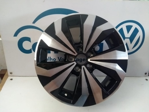 Rodas Para T-cross Aro 16 5x100 Com Calotinha De Centro Cor Preto