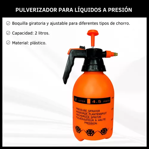 Pulverizador P/ Liq. 2lt Bomba Presión Jardín Full