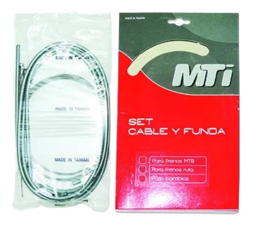 Kit Cables Y Fundas Freno Bicicleta Ruta Mti Gris - Racer